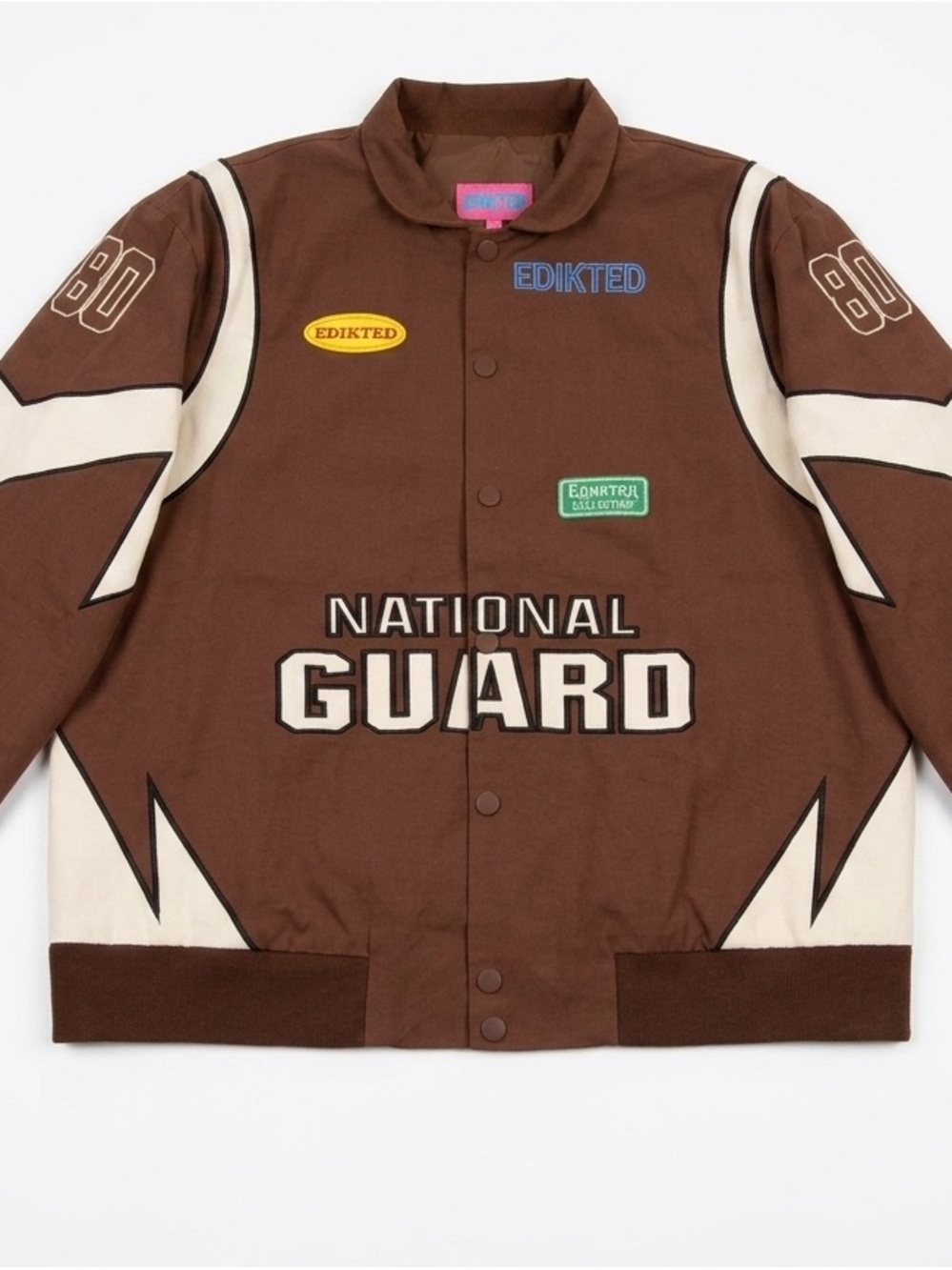 Edikted Brown Work style National Guard Jacket